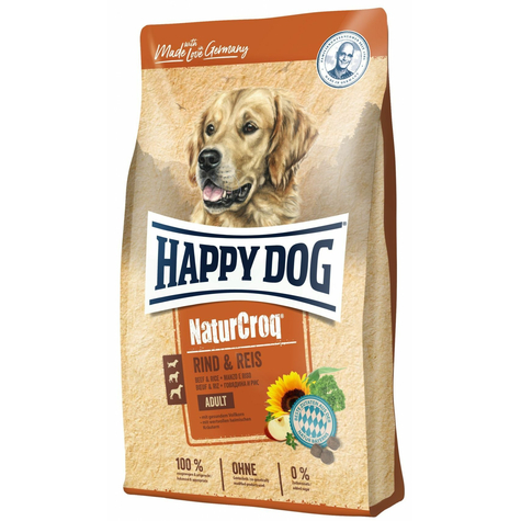 happy dog,hd naturcroq beef+rice 1kg