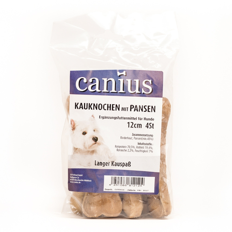 Canius Snacks,Hueso Masticable Con Rumen 12cm 4pcs