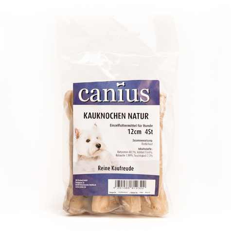 Canius Snacks,Canius Hueso Para Masticar Natural 12cm 4pcs