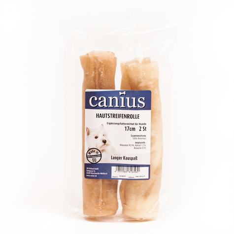 Canius Snacks,Rollo De Tiras De Piel De Lata 17cm 2er