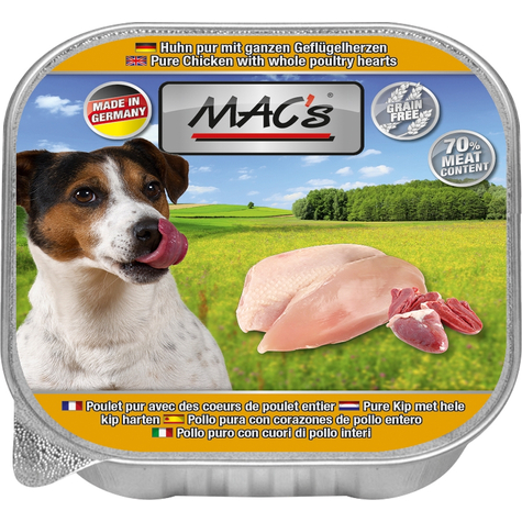 Mac's,Macs Dog Chicken Pur+Gflhz. 150 Gramos
