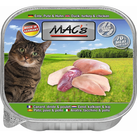 Mac's,Macs Cat Duck-Turkey-Chicken 85gs
