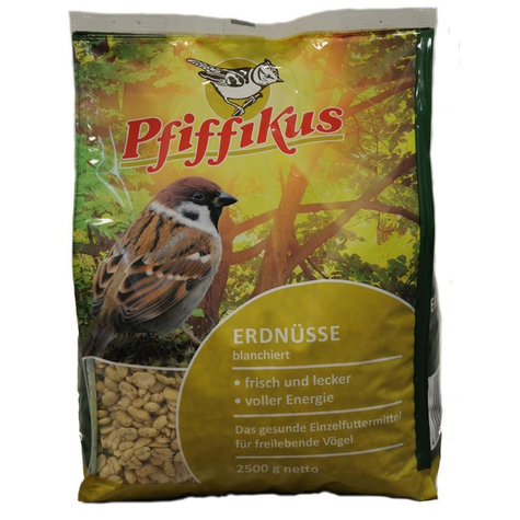 Pfiffikus Alimento Para Aves Silvestres, Pfiff. Cacahuetes Blanqueados.  2,5kg