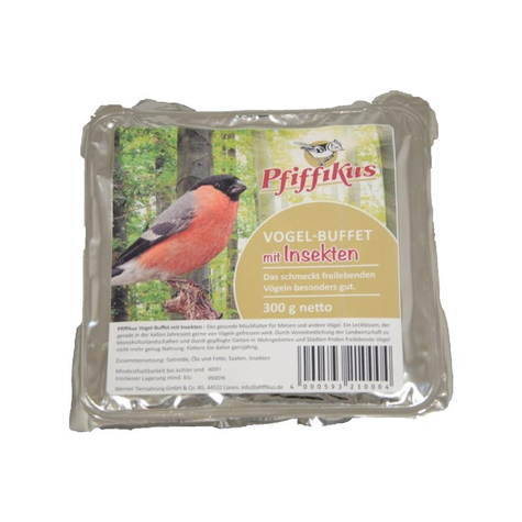 Pfiffikus Comida Para Pájaros Silvestres,Pfiff.Buffet De Pájaros Insectos 1ª