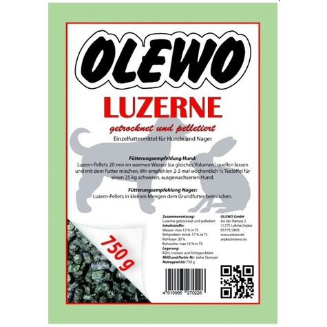 Olewo Zanahorias,Olewo Alfalfa Pellets 750g