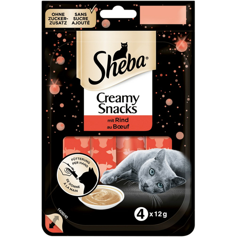 Sheba,Sheba Snack Carne Cremosa 4x12g