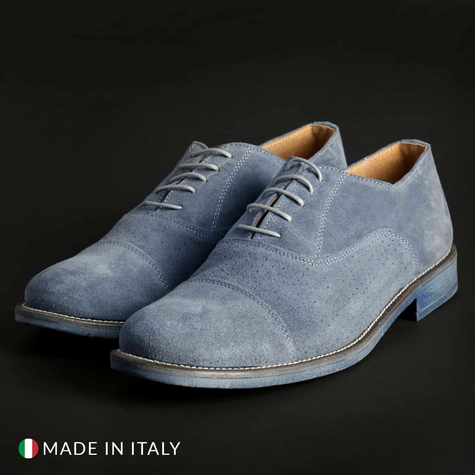 Zapatos Con Cordones Duca Di Morrone Hombre 1003_Camoscio-B_Jeans
