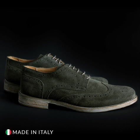 Zapatos Con Cordones Duca Di Morrone Hombre 208_Camoscio-B_Verde