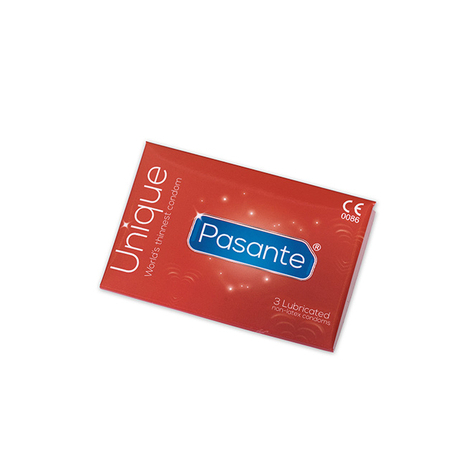 Condoms : Pasante Unique Latex-Free Condoms 3pcs