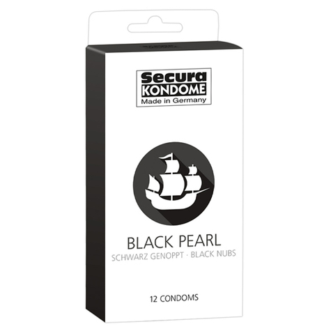 Condones Secura Black Pearl - 12 Piezas