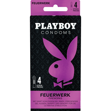Condones Playboy Fuegos Artificiales 4er