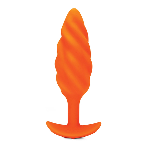 B-Vibe Swirl Texture Plug Naranja