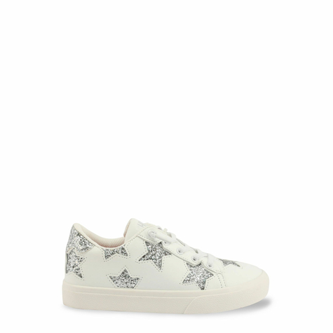 Schuhe & Sneakers & Kinder & Shone & 230-069_White-Silver & Weiß