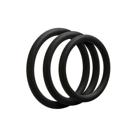 Cock Rings : 3 C-Ring Set Thin Black
