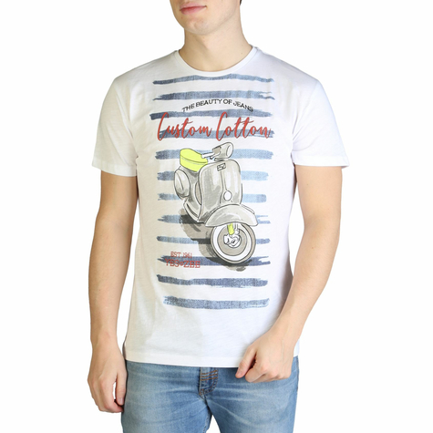 Bekleidung & T-Shirts & Herren & Yes Zee & T700_Tl10_0127 & Weiß