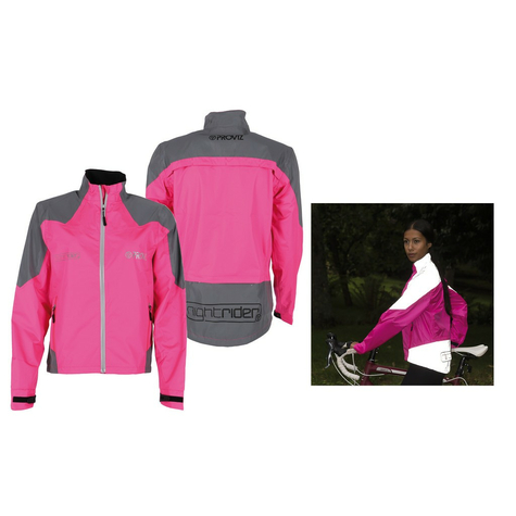 Proviz Nightrider Jacket Mujer Rosa/Reflectante Gr. 42               