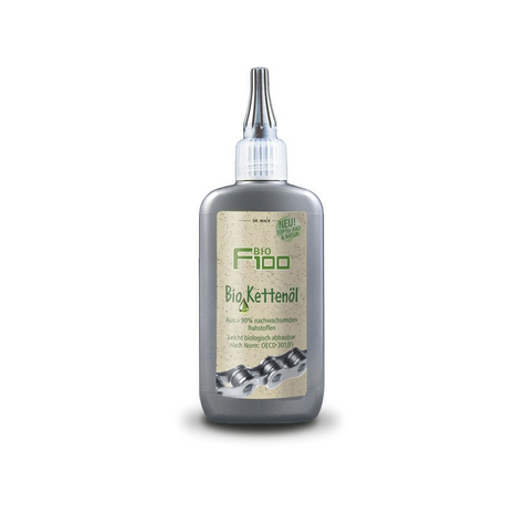Aceite Para Cadenas F100 Bio 100ml, Frasco Cuentagotas Reciclado            