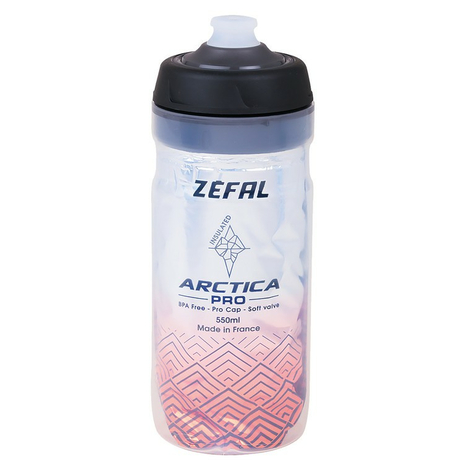 Botella De Agua Zefal Arctica Pro 55 550ml, Rojo Plateado                       