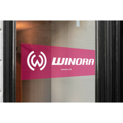Fensteraufkleber Winora                 80 X 25 Cm - 1 -Seitig                  