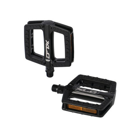 Pedal De Plataforma Xlc Pd-M30 Negro Con Reflector                   