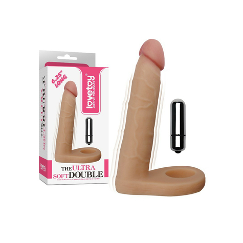Love Toy - El Consolador Doble Vibrador Ultra Suave De 16 Cm - Desnudo
