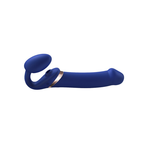 Strap-On-Me - Multi Orgasm - Vibrador Strap-On Con Estimulador De Lametazos Tamaño Xl - Azul