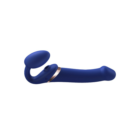 Strap-On-Me - Multi Orgasm - Vibrador Strap-On Con Estimulador De Lametazos Tamaño L - Azul