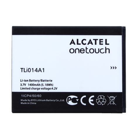 Alcatel - Batería Original - Tli014a1 - One Touch 4010d, 4030d, 5020d, 4012d - 1400mah