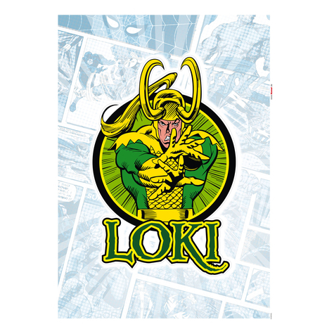 Wall Tattoo - Loki Comic Classic - Size 50 X 70 Cm