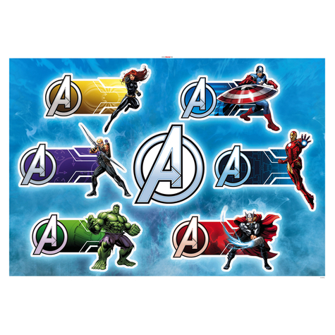 Wall Tattoo - Avengers Plates - Size 100 X 70 Cm