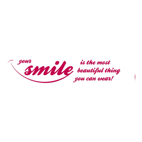 Wall Tattoo - Your Smile - Size 14 X 70 Cm