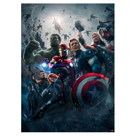 Papel Pintado Foto - Póster De La Película Avengers Age Of Ultron - Tamaño 184 X 254 Cm