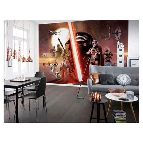 Papel Pintado Foto - Star Wars Ep7 Collage - Tamaño 368 X 254 Cm