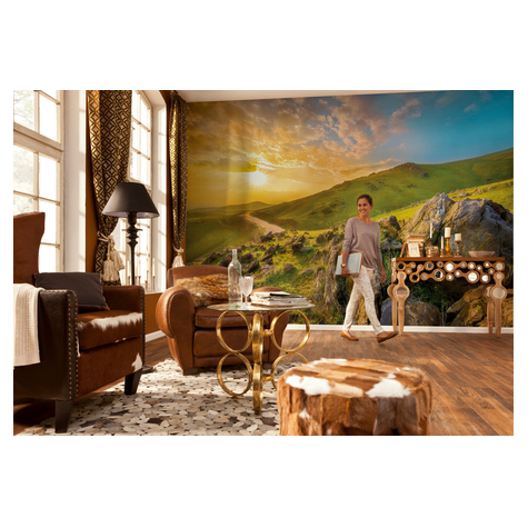 Photomurals  Photo Wallpaper - Mountain Morning - Size 368 X 254 Cm