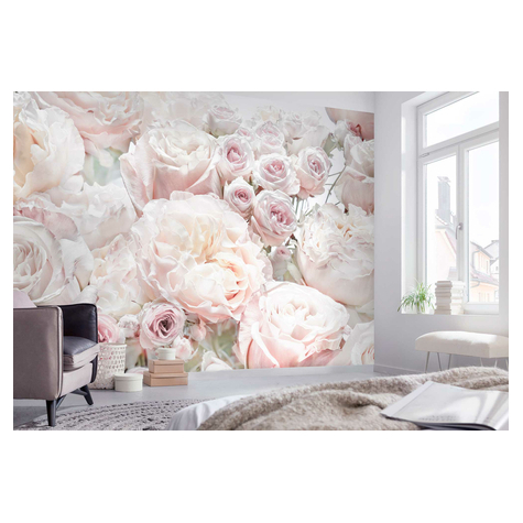 Papel Pintado Foto - Rosas De Primavera - Tamaño 368 X 254 Cm