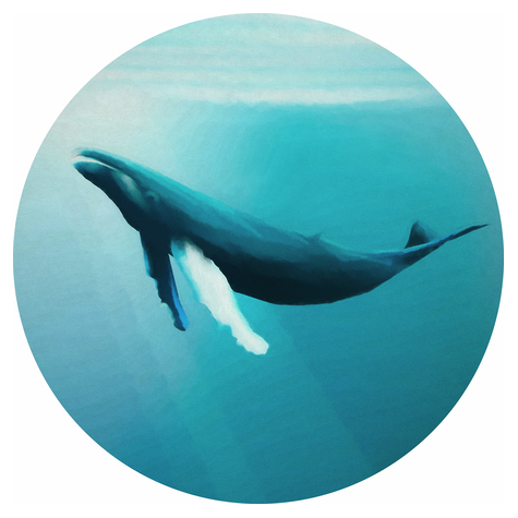 Papel Pintado Foto/Tatuaje Mural  Autoadhesivo - Whale Watching - Tamaño 125 X 125 Cm