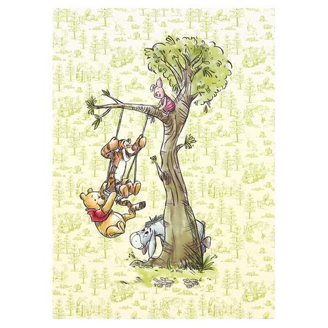 Papel Pintado Foto  - Winnie The Pooh En El Bosque - Formato 200 X 280 Cm