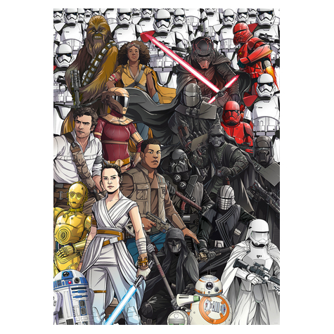 Papel Pintado Foto  - Star Wars Retro Cartoon - Tamaño 200 X 280 Cm