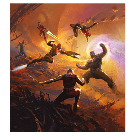Papel Pintado Foto  - Avengers Epic Battle Titan - Tamaño 250 X 280 Cm