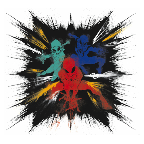 Non-Woven Wallpaper - Spider-Man Color Explosion - Size 300 X 280 Cm