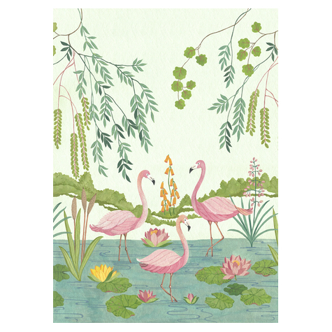 Papel Pintado Foto  - Flamingo Vibes - Tamaño 200 X 280 Cm