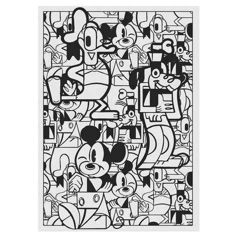Non-Woven Wallpaper - Mickey Constructive - Size 200 X 280 Cm