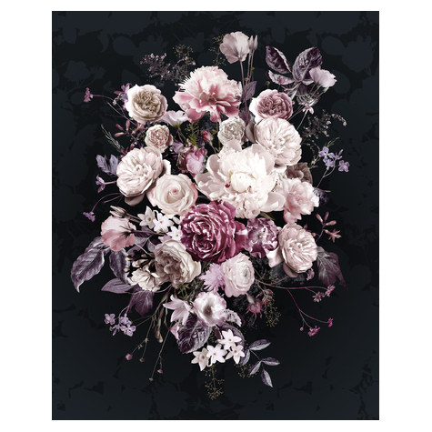 Non-Woven Wallpaper - Bouquet Noir - Size 200 X 250 Cm