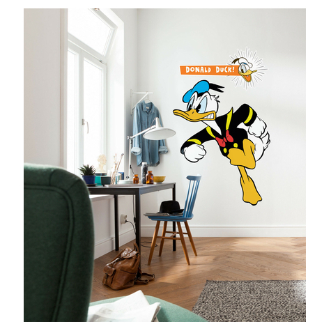 Self-Adhesive Non-Woven Wallpaper / Wall Tattoo - Donald Angry Xxl - Size 127 X 200 Cm