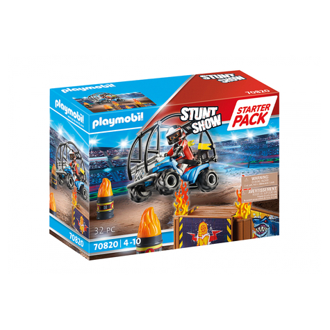 Playmobil Stuntshow - Starter Pack Stuntshow Quad Con Rampa De Fuego (70820)