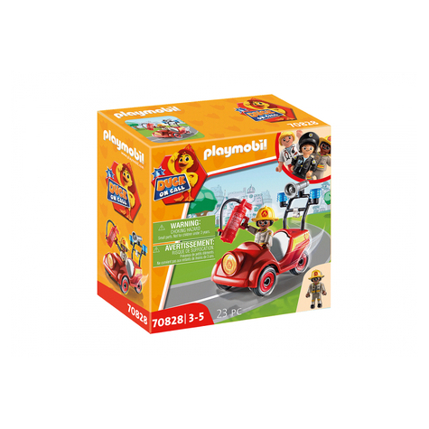 Playmobil Pato De Guardia - Mini Coche De Bomberos (70828)