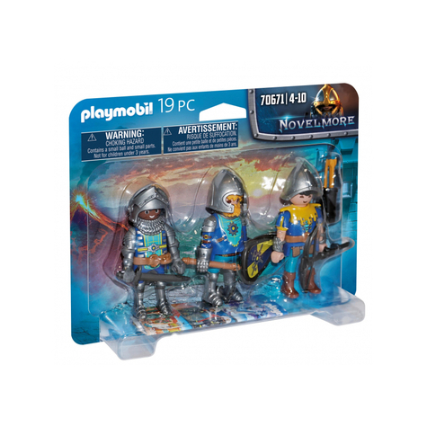 Playmobil Novelmore - Set De 3 Caballeros Novelmore (70671)
