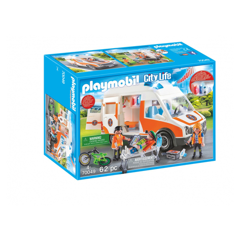 Playmobil City Life - Ambulancia Con Luz Y Sonido (70049)