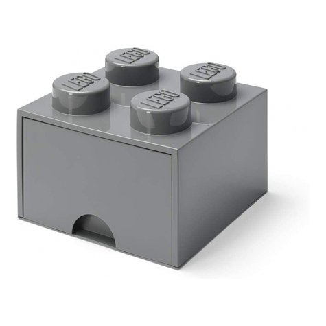 Lego Almacenamiento Ladrillo Cajón 4 Gris Oscuro (40051754)