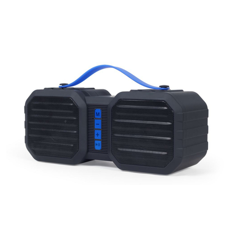 Altavoz Bluetooth Portátil Gembird, Negro/Azul - Spk-Bt-19